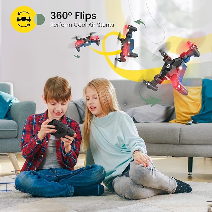 Holy Stone HS190 Foldable Mini Nano RC Drone for Kids Gift Portable Pocket Quadcopter with Altitude Hold 3D Flips and Headless Mode Easy to Fly for Beginners