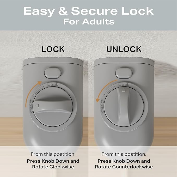 Cumbor 2-Pack Retractable Baby Gates for Stairs, 55" Wide Soft Mesh Pet Gate for Dogs with One Hand Opening, 34" Tall Toddler Gate with Top Lock for Bedroom, Doorways, Indoor/Outdoor, Gray