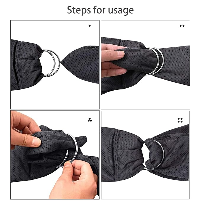 CUBY Water Baby Sling Carrier Lightweight Breathable Mesh Baby Wraps Carrier Adjustable Ring Sling Quick-Drying Baby Carriers Sling for Newborn Toddler Summer Swimming Pool Beach(Dark Blue)