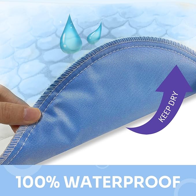 Heavy Absorbency Bed Pad, Washable and Reusable Incontinence Bed Underpads, 34"X52" (2 Pack), Waterproof Mattress Protector