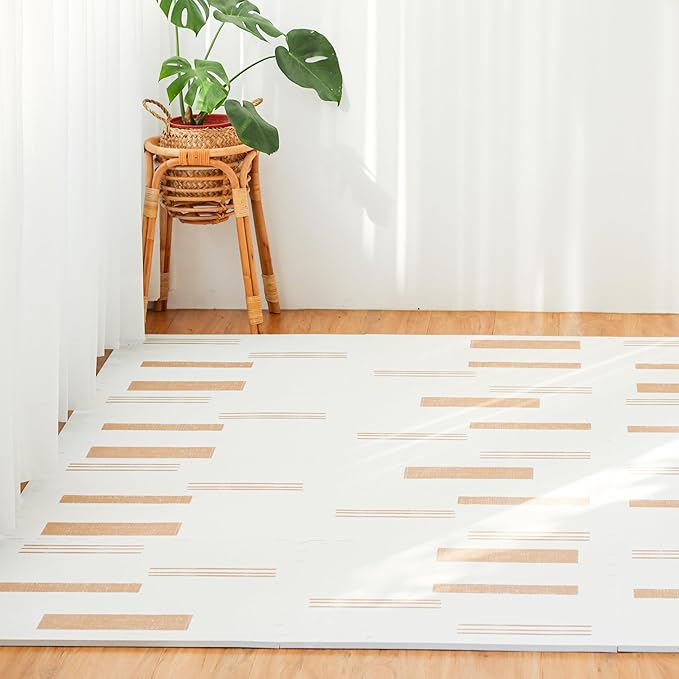 Baby Play Mats for Floor - Sol (4x6ft) - Premium EVA Foam Play Mat for Babies & Toddlers - Perfect for Tummy Time, Crawling, Playroom - Stylish & Comfortable Kids Play Mat