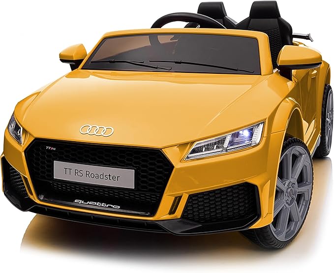 Electric Car for Kids, Licensed Audi 6V Kids Ride on Car Toy for Toddlers with Remote - Yellow