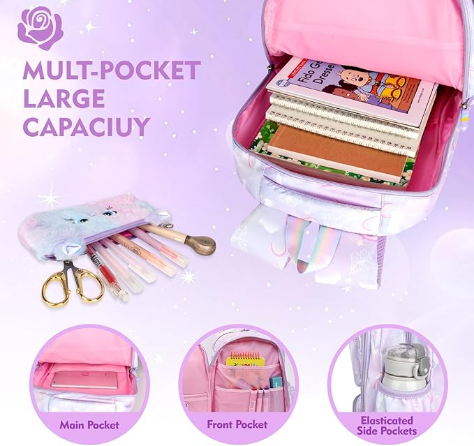 Aesthetic Kawaii Rainbow Backpack