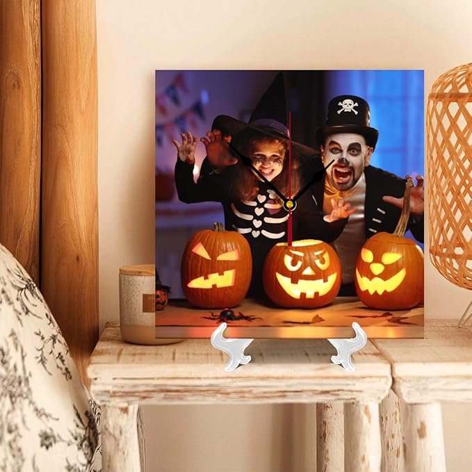 Generic Custom Clocks for Walls Personalized Clocks with Photo Text Logo Customized Round Clock for Birthday Wedding Present Creative, 10inch-25cm