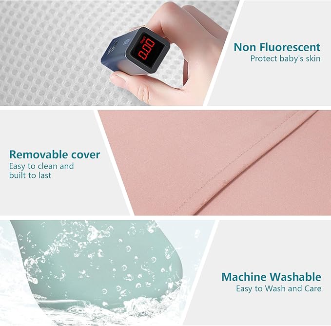 Baby Lounger, Baby Lounger for Newborn 0-12 Months, Portable Infant Lounger Soft Cotton Breathable for Home & Travel (Beige)