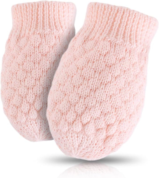 Baby Knit Mittens Toddler Boys Girls Gloves Winter Infant Newborn No Scratch Mitten 0-3 Years