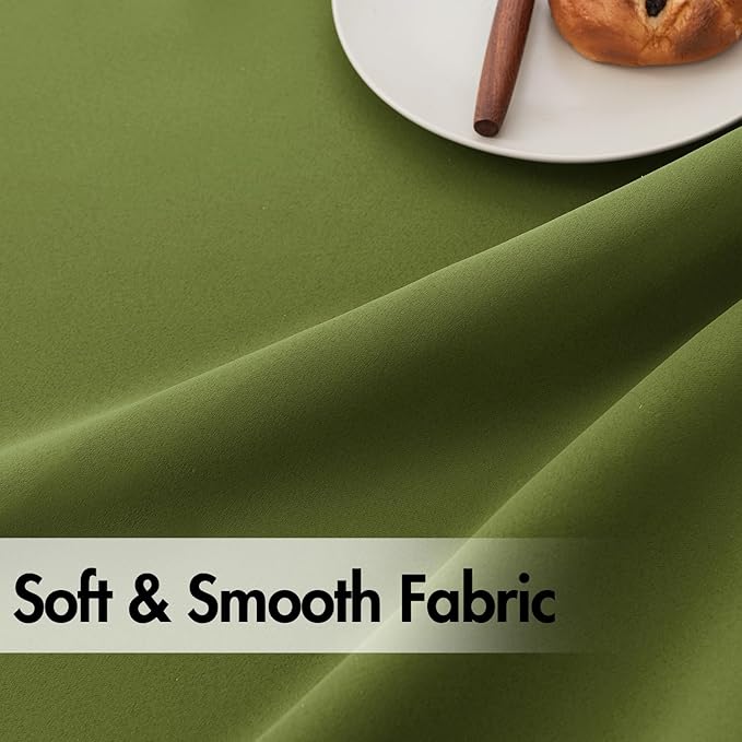 ANRODUO Back Tab Blackout Curtains for Bedroom Living Room, Rod Pocket Pinch Pleated Thermal Insulated Room Darkening Curtains 63 Inches Long 2 Panels, Olive Green, 42 x 63 Inch