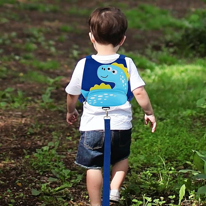 Accmor Toddler Harness Leash with Anti Lost Wrist Link, Cute Dinosaur Kids Walking Restraint Belt, Keep Child Close Hand Strap Tether for Baby Boys Girls Outdoor Travel