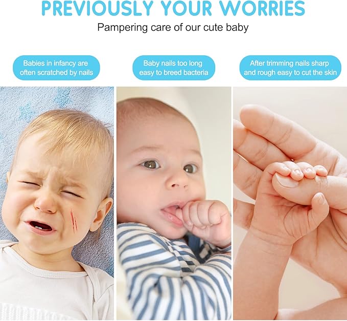 Baby Nail Trimmer Electric,Baby Nail Clippers, 6 in 1 Baby Nail File,Nail File Baby Grooming Kit Manicure Set for Toddler or Adults