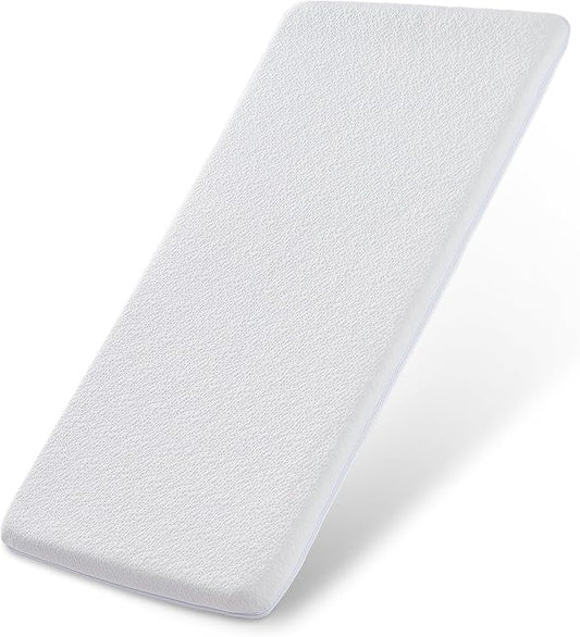 Bassinet Mattress Topper, Gel Memory Foam Mattress with Removable Cover Fit for Baby Delight Beside Me Dreamer Bassinet (32.5" x 20"), Waterproof Breathable Soft Bassinet Mattress