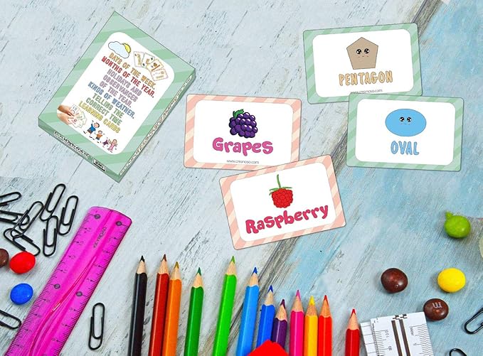 Creanoso US Schools and Learning Flash Cards Series (2-Deck)