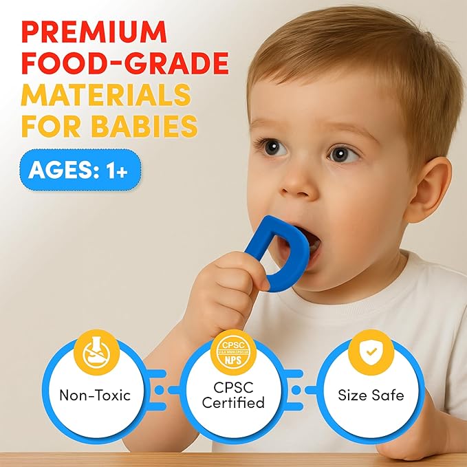 JoyCat Silicone Alphabet Magnetic Letters, 26 Uppercase ABC Fridge Magnets for Toddlers 1-3 & Kids, Baby Learning Refrigerator Toy Set, Preschool Birthday Gifts for Boys & Girls (Vibrant Color)