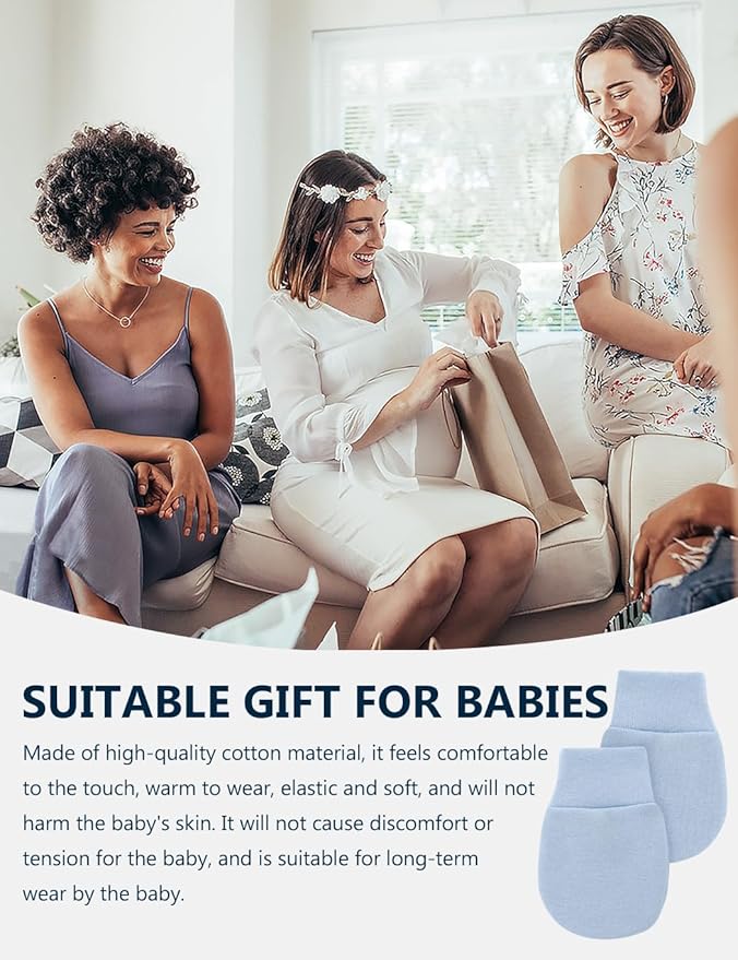 Cute Baby Mittens Newborn, No Scratch Baby Boy Mittens, Baby Girl Hat Gloves for Toddlers, Infant, Newborn