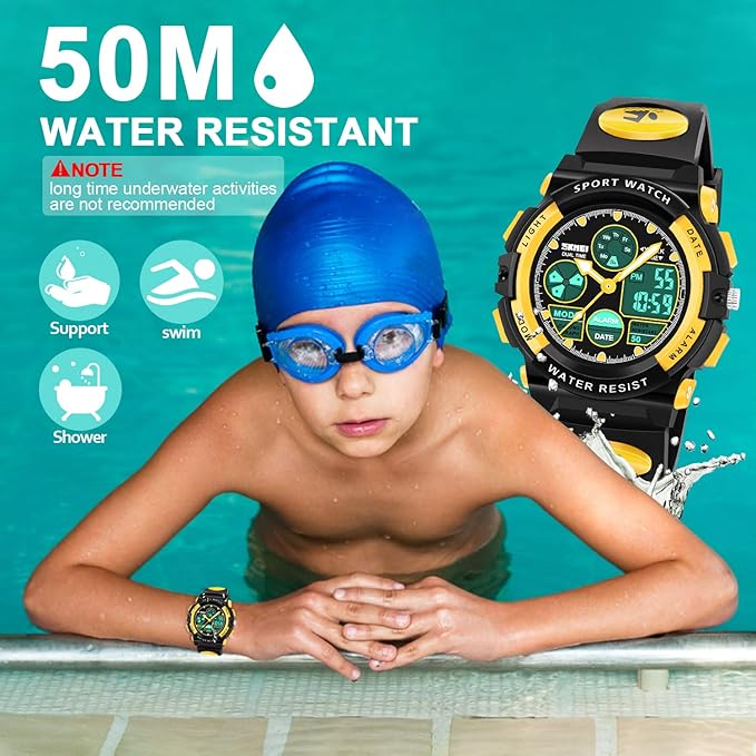 ATIMO LED Multi Function Waterproof Watch for Kids - Kids Gifts