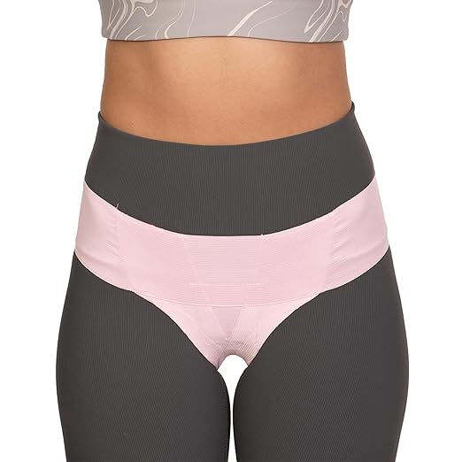 Patented Pelvic Orthotic Support Belt For Women ― Uterus Girdle for Prolapsed Bladder, Vulvar Varicosities, Postpartum Recovery, Symphysis Pubis, Dysfunction | Low Waist - PINK - M