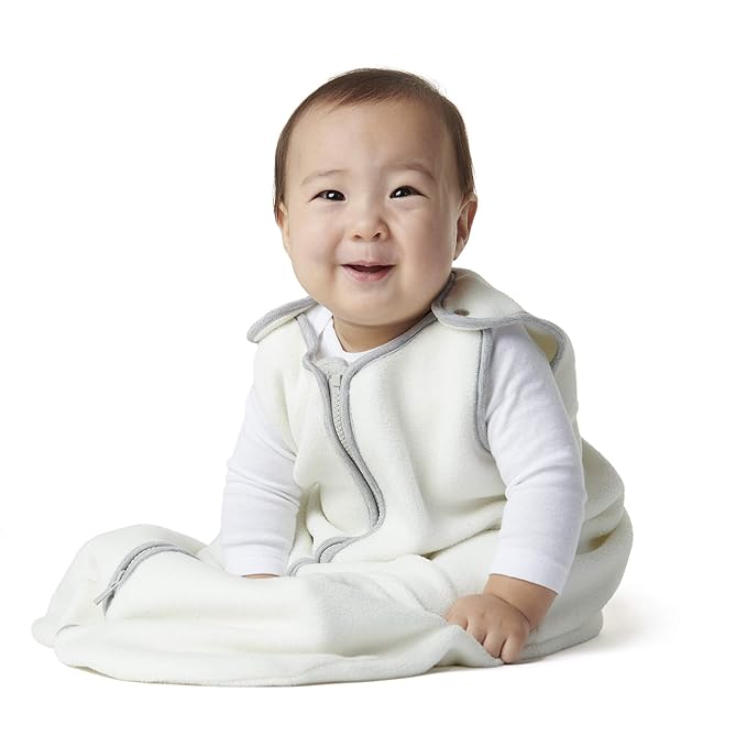 baby deedee Sleep Nest Fleece Baby Sleeping Bag, Ivory, 6-18 Month