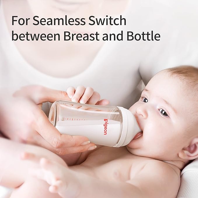 Pigeon Silicone Nipple (LL) with Latch-On Line, Natural Feel, 9+ Months, 4 Counts