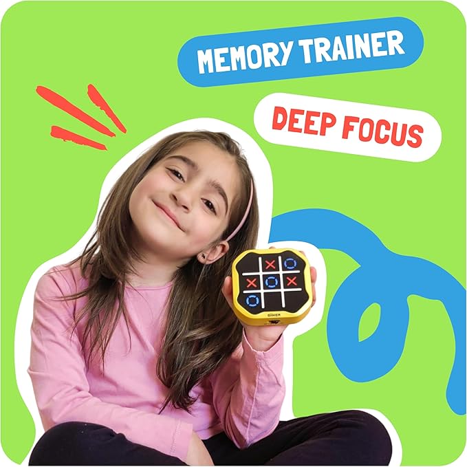 GiiKER Tic Tac Toe Bolt Game, Original 3-in-1 Handheld Puzzle Game, Portable Travel Games for Car Ride, Toys Gift Idea for Kids and Adults, Birthday Gifts for Boys Girls