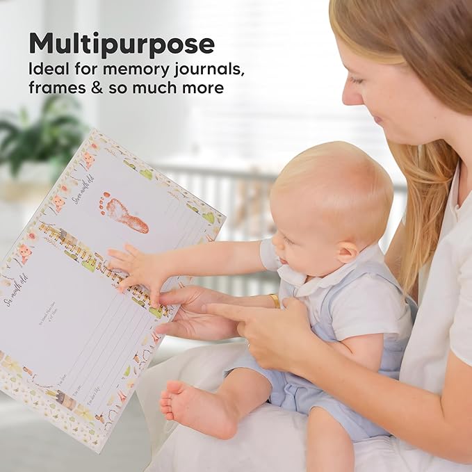 4-Pack Inkless Baby Hand and Footprint Kit - Mess Free Ink Pad for Newborn Keepsake, Dog Nose & Paw Print Kit, Clean Touch Ink Pad for Baby Hand & Footprints, Ideal New Mom Gifts (Candy)