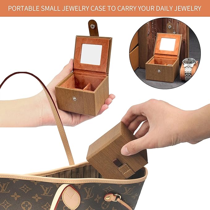 6 Tier Jewelry Box, Jewelry Case with 5 Drawers, Large Storage Capacity, with Mirror, Lockable, Jewelry Storage Organizer, Gift for Loved Ones