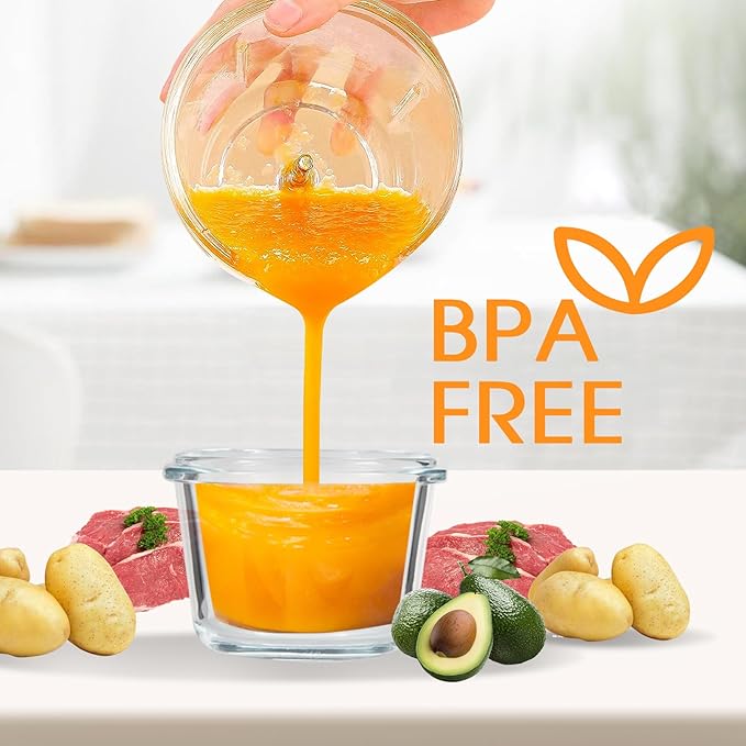 Baby Food Blender & Food Maker, Baby Blender, Food Puree Machine, Baby Food Grinder For Fresh Fruit, Veggies & Meat, Easy To Use & Easy To Clean Baby Feeding Essentials, Shower Gifts