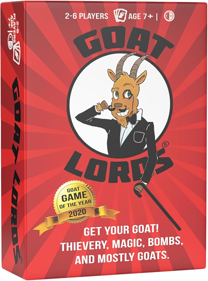 Goat Lords - Most Addicting Card Games for Families, Teens, Kids (Boy and Girl) Ages 7 and Up - Family Board Games, Fun Game, Card Game for Adults or Family Game Night! A Great Gift Idea!