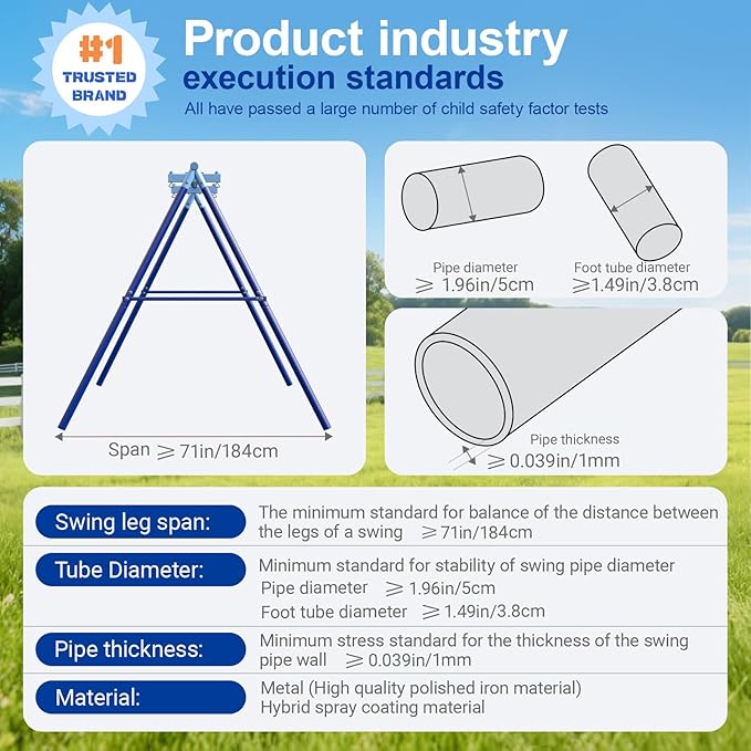 50-Inch Saucer Swing for Kids & Adults - Heavy-Duty 600 lbs Capacity, Indoor & Outdoor Use, Easy Assembly, for Outdoor Fun & Autism Relaxation