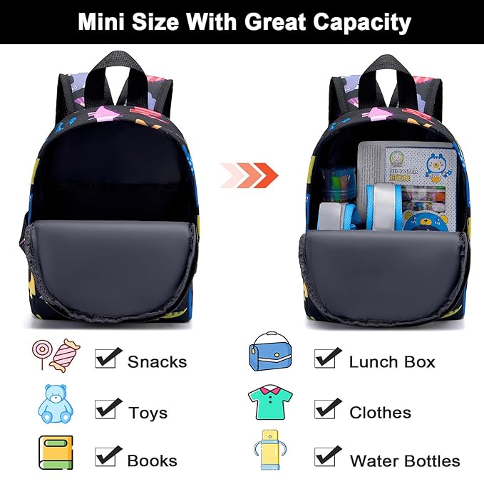 Accmor Toddler Leash Baby Dinosaur Backpack Harness with Anti Lost Wrist Link, Cute Mini Child Daycare Bag with Tether Hold Kids Close While Outdoor Walking for Baby Boys Girls