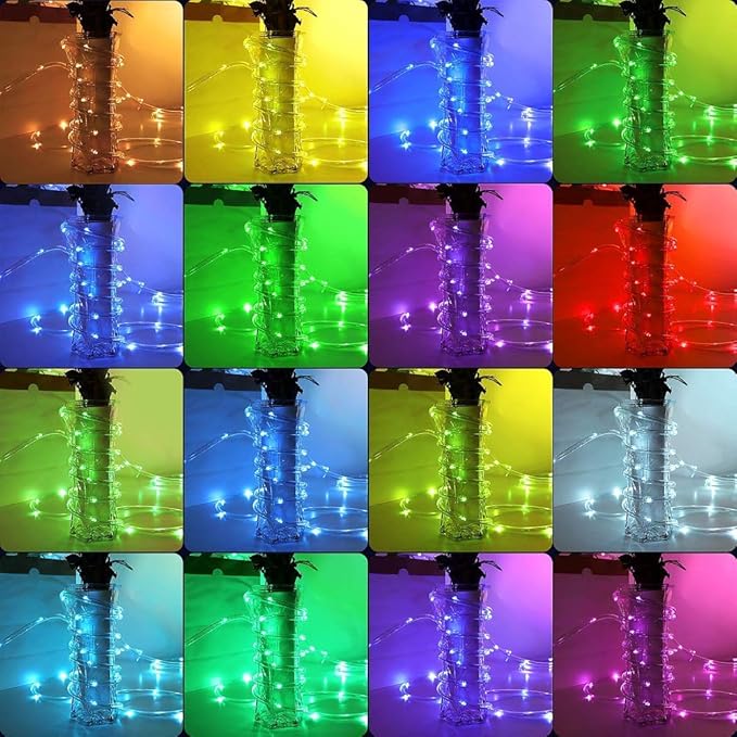 OMIKA 120 LED Rope Lights Plug in, 40ft 16 Colors Changing Outdoor String Light Waterproof with Remote Timer Twinkle Lights for Wedding Garden Patio Party Indoor Outdoor Decor(132 Modes)
