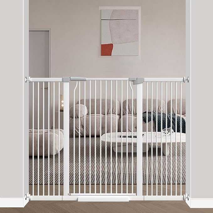 Frail 40.5" Extra Tall Baby & Pet Gate, 54.8"-57.4" Wide, White