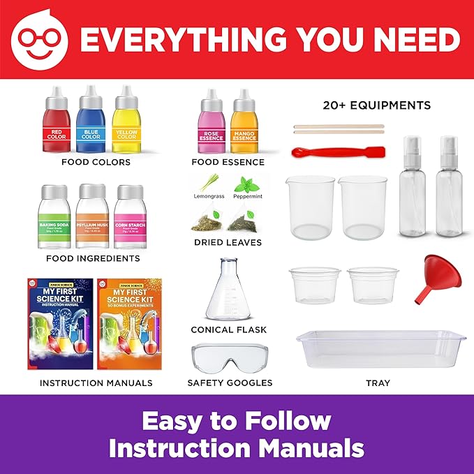 Doctor Jupiter My First Science Kit for Kids Ages 4-5-6-7-8 | Birthday Gift Ideas for 4+ Year Old Boys & Girls | Toy Stem Kit with 100+ Experiments | Learning & Educational Projects