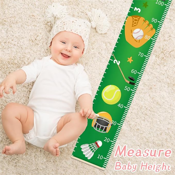 Baby Growth Chart for Wall - Height Chart for Kids Nursery Decor Wall Hanging Measurement Ruler Toddlers Kids Room Decor Play Room Essentials Birthday Christmas Gifts for Boys Girls 79"X7.9" (Bear)