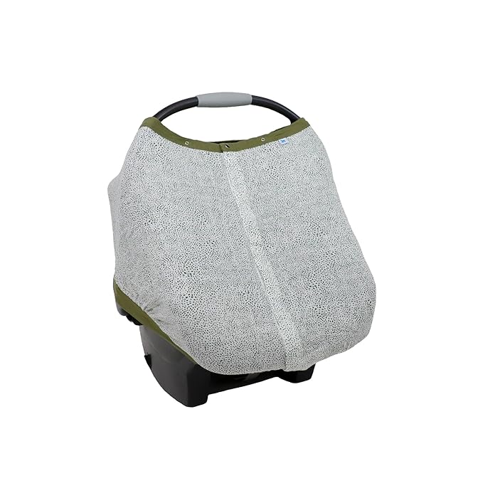 Little Unicorn Breathable Car Seat Canopy | Magnetic Closure Cover & Universal Fit | Protection & Privacy for Baby (Green Seed)
