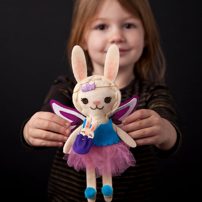 Craft-tastic – Make a Bunny Friend Craft Kit – Learn to Make 1 Easy-to-Sew Stuffie with Clothes & Accessories