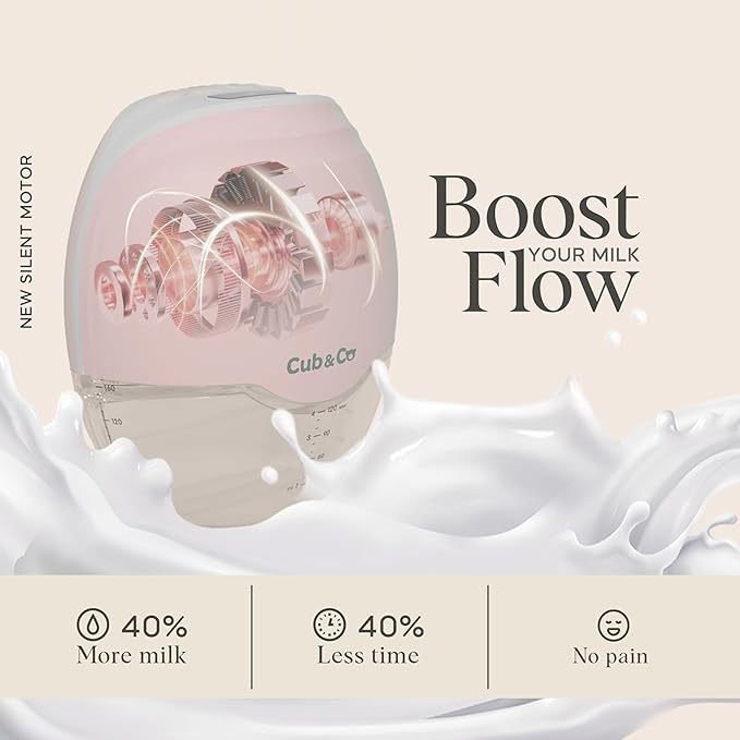 Wearable Hands-Free Breast Pump – Portable Electric Breastfeeding Pump with Multiple Suction Modes, Leakproof Design, LED Display & Travel Case – 120 Milliliters Capacity