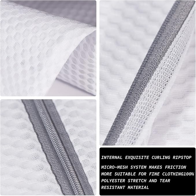 Delicates Laundry Bag - 2 Pack Durable Honeycomb Mesh Lingerie Wash Bag