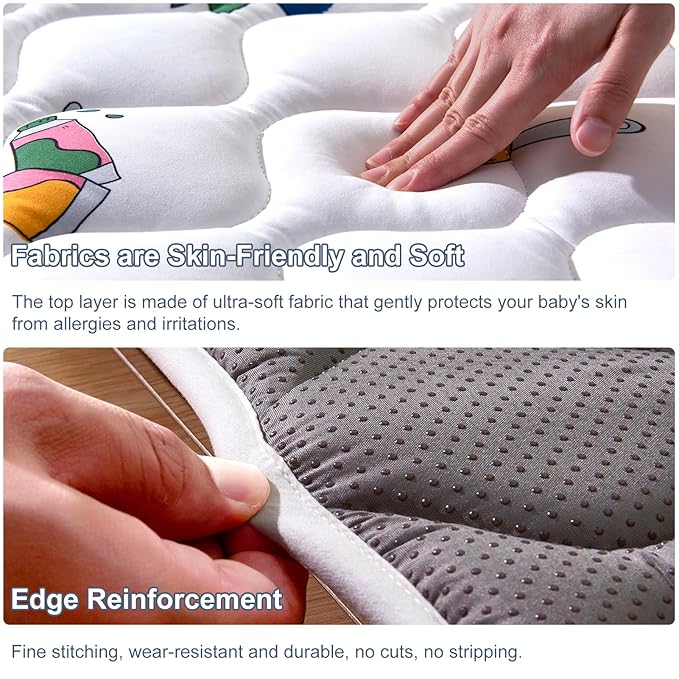 Baby Play Mat - 71" X 59",Premium Thicker Foam One-Piece Crawling Mat, Machine Washable, Extra Large Anti-Slip Activity Playmat for Babies, Toddlers & Infants