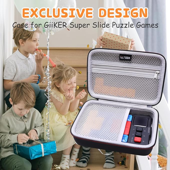 LTGEM Case Compatible with GiiKER Super Slide Puzzle Games, Black+Gray
