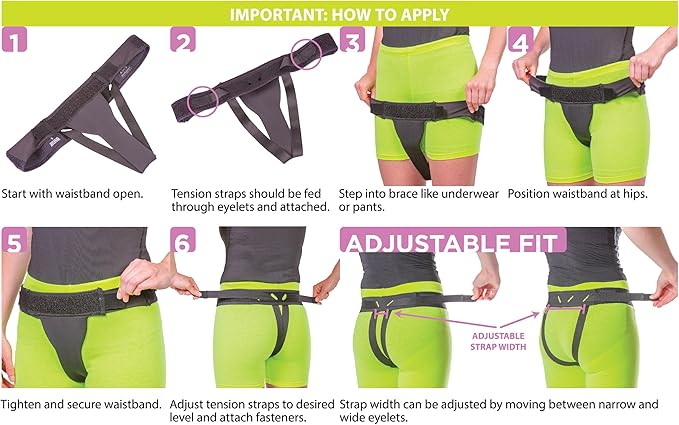 BraceAbility Pelvic Pro Support Belt - Patented, Original Prolapsed Uterus Brace for Women Treating Dropped Bladder, Uterine Prolapse, Vulvar Varicosities, Postpartum, Symphysis Pubis Dysfunction (L)