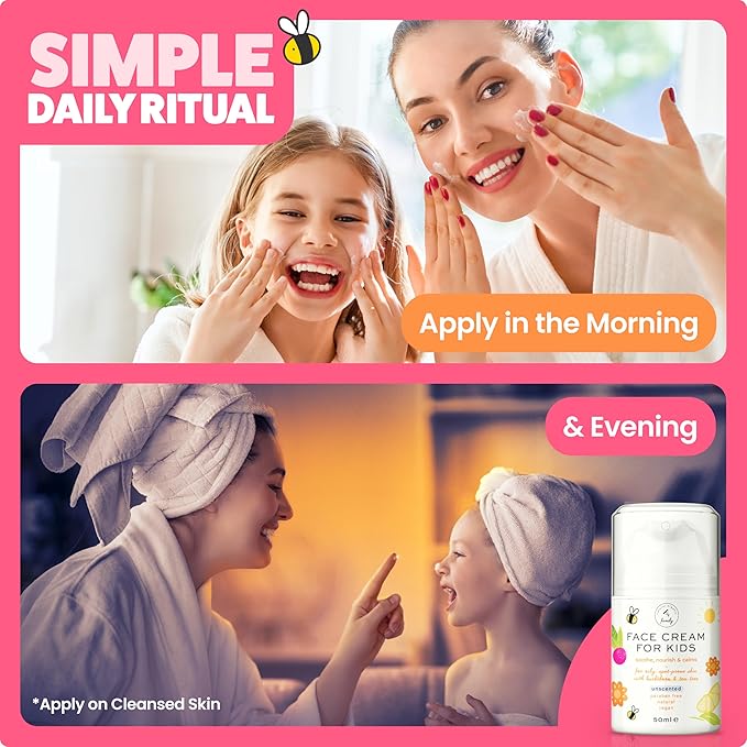 Award-Winning Kids Face Cream - Gentle & Calming Moisturizer with Natural Ingredients for Sensitive & All Skin Types - Fragrance-Free