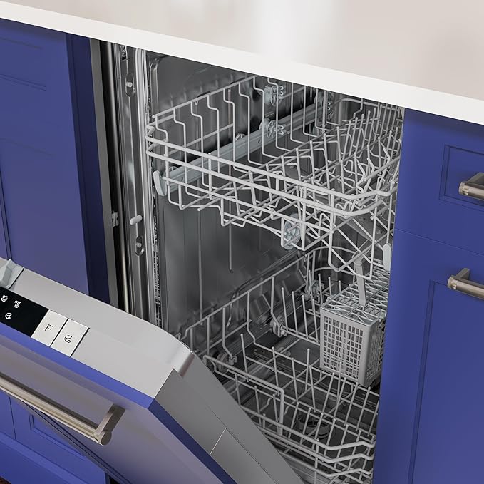 KoolMore KM-DW1852-PR 18 in. ADA Panel Ready with 8 Place Settings 52 DB Dishwasher in Stainless-Steel, UL and Energy Star Certified