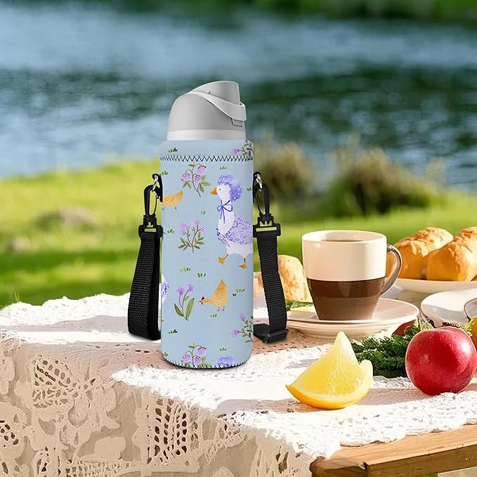AUPET Water Bottle Bag Carrier,24oz/32oz Insulated Neoprene bottle Sling Holder Case Pouch Cover for 1000ML/750ML Bottles with Shoulder Strap for walking