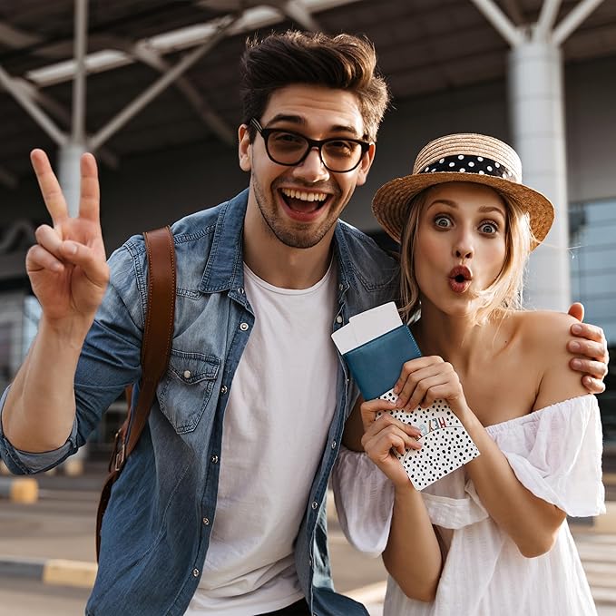 HIFA Leather Passport Holder, Handmade Passport Cover with Card and Ticket Slot - Genuine Leather, Elegant Design, Easy Access - Passport Case, Passport Wallet, Passport Holder