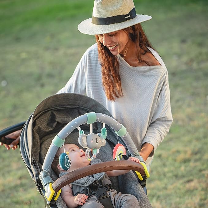 Taf Toys Koala Daydream pram, Stroller & car seat Arch | Ideal for Infants & Toddlers, Activity Arch with Fascinating Toys, Stimulates Baby’s Senses and Motor Skills Development, for Easier Outdoors