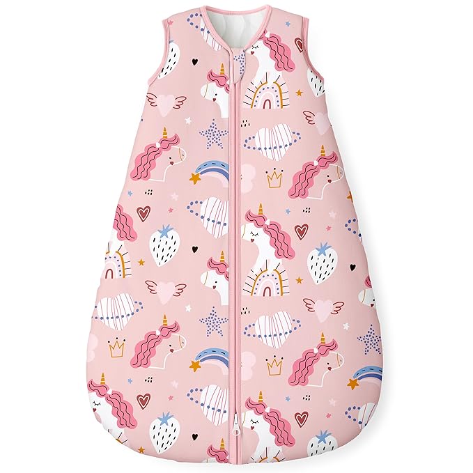 Yoofoss Baby Sleep Sack 0-6 Months, 1.5 Tog Baby Wearable Blanket with 2-Way Zipper, 100% Cotton Organic Fabric Winter Infant Sleeping Sack, Warm Soft Comfy