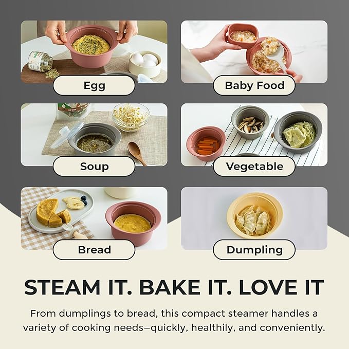 40oz Platinum Silicone Microwave Steamer Pot with Handle & Lid - Korea 100% Food-Grade Steamer Bowl, Heat-Resistant Cooker with Steam Holes, Easy Clean, Dishwasher Safe, Yellow