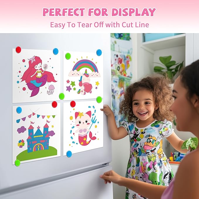 Paint with Water Books for Kids,Dinosaur Watercolor Paint Book Set for Kids,Toddlers Water Color Coloring Painting Drawing Set,Mess Free Toys Gifts for Boys Age 3 4 5 6 7 8
