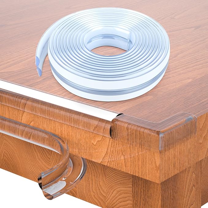 Corner Protectors,16.4ft(5M) Clear Corner Protector Baby Proofing, Soft Edge Protectors, Corner Guards Furniture Corner&Edge Safety Bumpers with Upgraded Strong Adhesive for Furniture&Sharp Corners