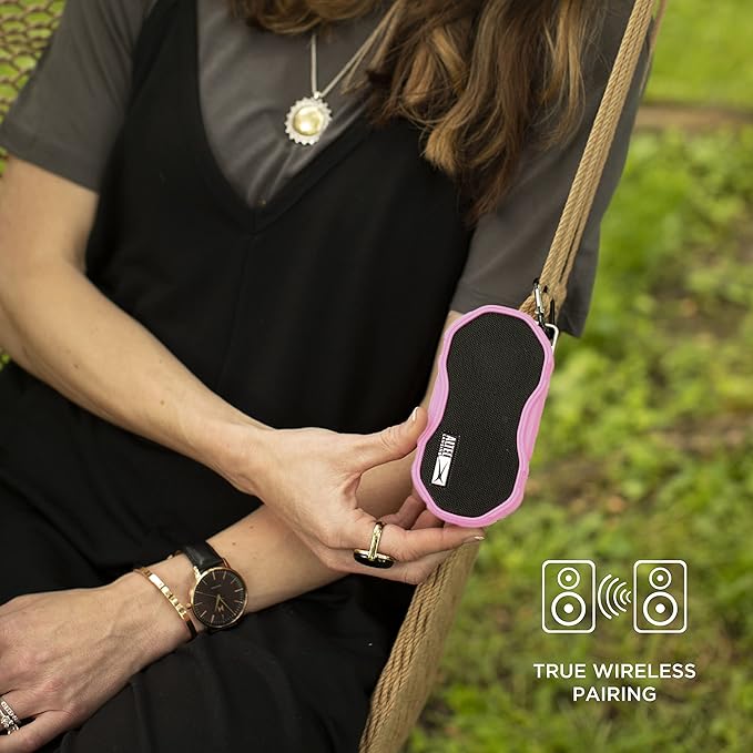 Altec Lansing Baby Boom XL - Waterproof Bluetooth Speaker, Wireless & Portable Speaker for Travel & Outdoor Use, Deep Bass & Loud Sound, 1 Pack, Pink