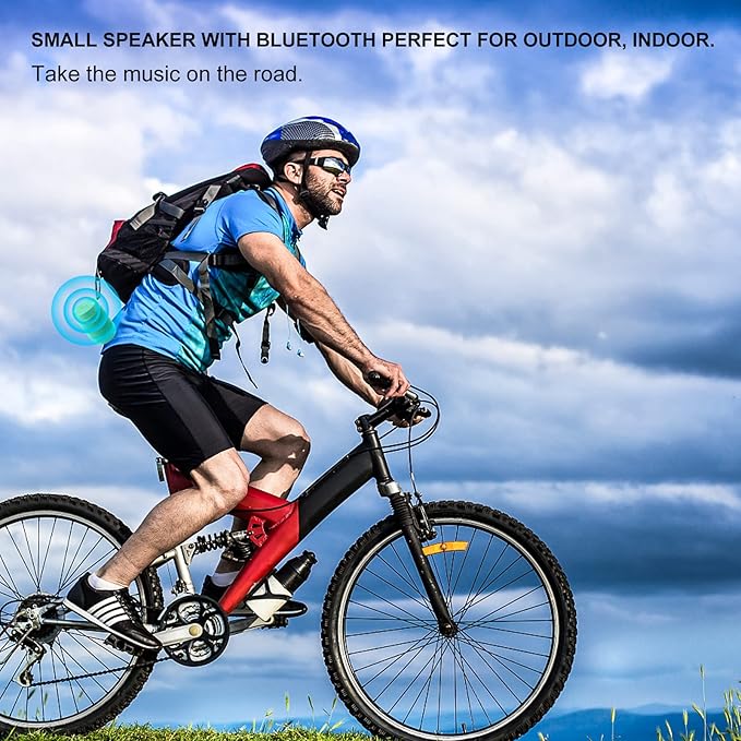 comiso Bluetooth Speaker with IP65 Waterproof,5.3 Bluetooth,TWS Pairing,Support TF Card,Portable Wireless Speaker for iPhone Samsung and More-Green